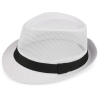 Letný klobúk / slamák unisex biela